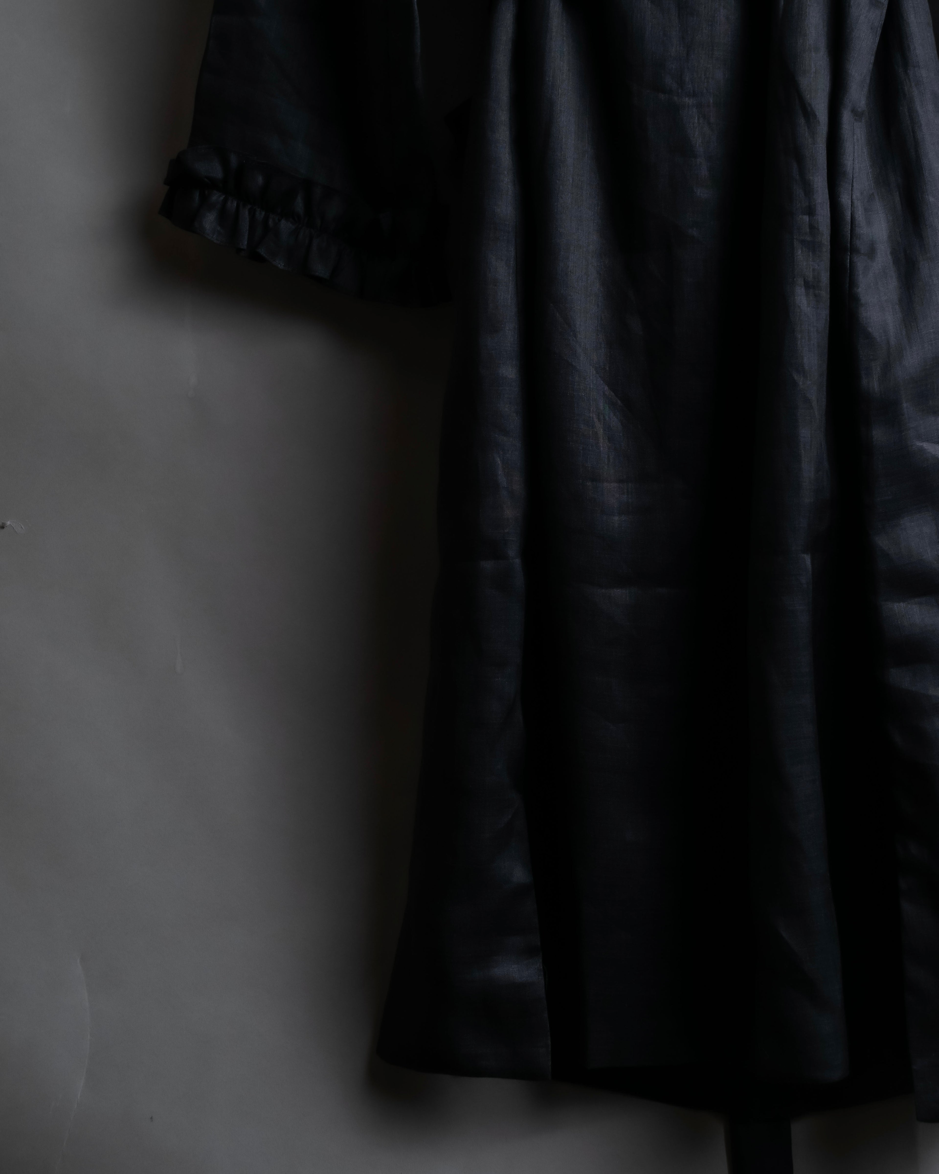 "S Max Mara" Tiered frill design belted dress