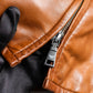 "EMPORIO ARMANI"  Quilted design brown color leather jacket