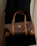 "GUCCI" Vintage horse harness motif pattern mini boston bag