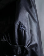 "BURBERRY Black Label" Checked nylon gather hooded blouson