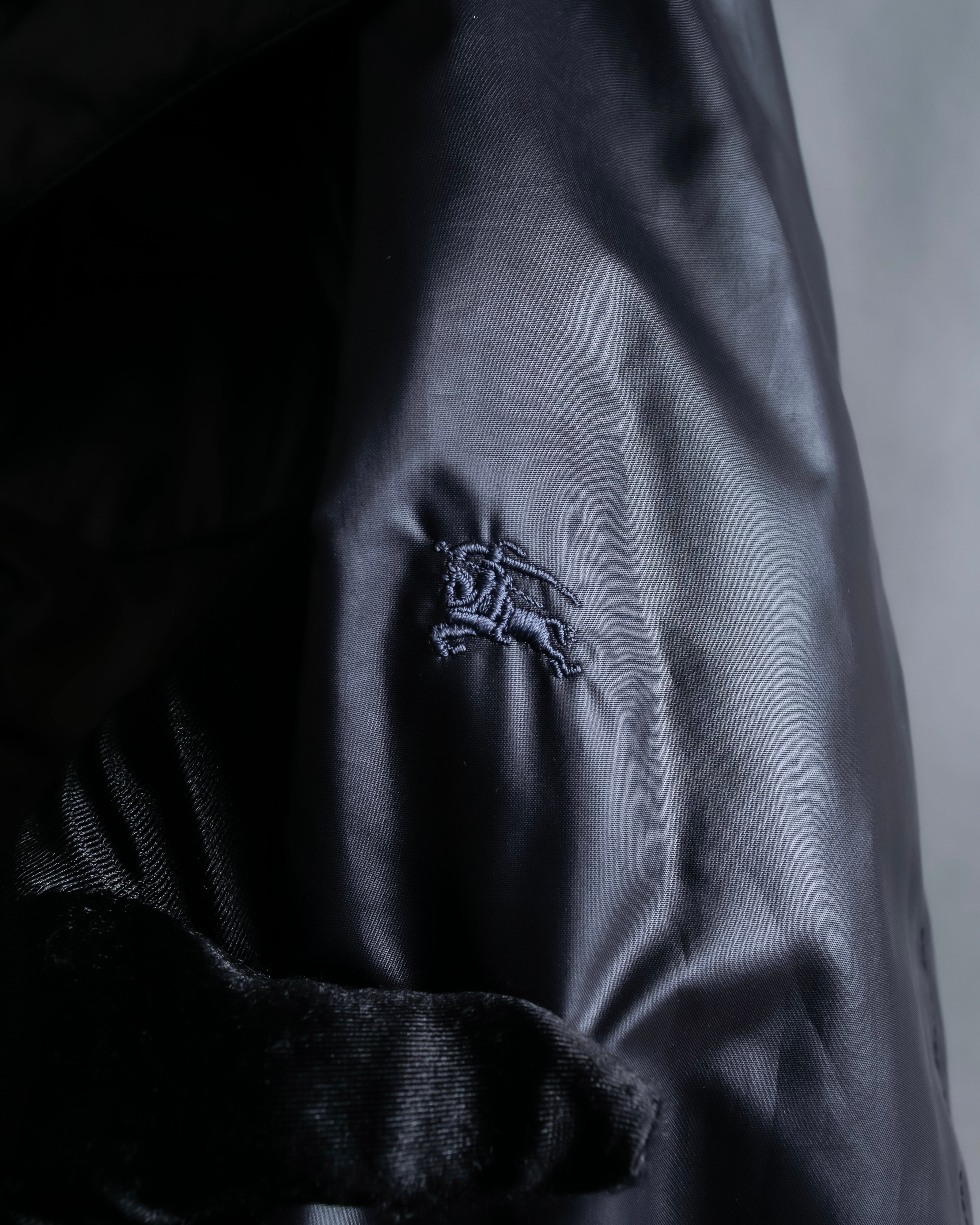 "BURBERRY Black Label" Checked nylon gather hooded blouson