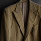 "Vintage brushed peak lapel 1 button tailored jacket"