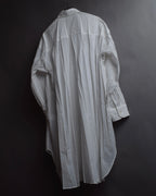 "ISSEY MIYAKE" Pleated design polyester long shirt