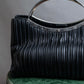 "GIANNI VERSACE" Random pleated medusa motif one handle bag