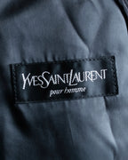 "YVES SAINT LAURENT" Fly front soutien collar mid length coat