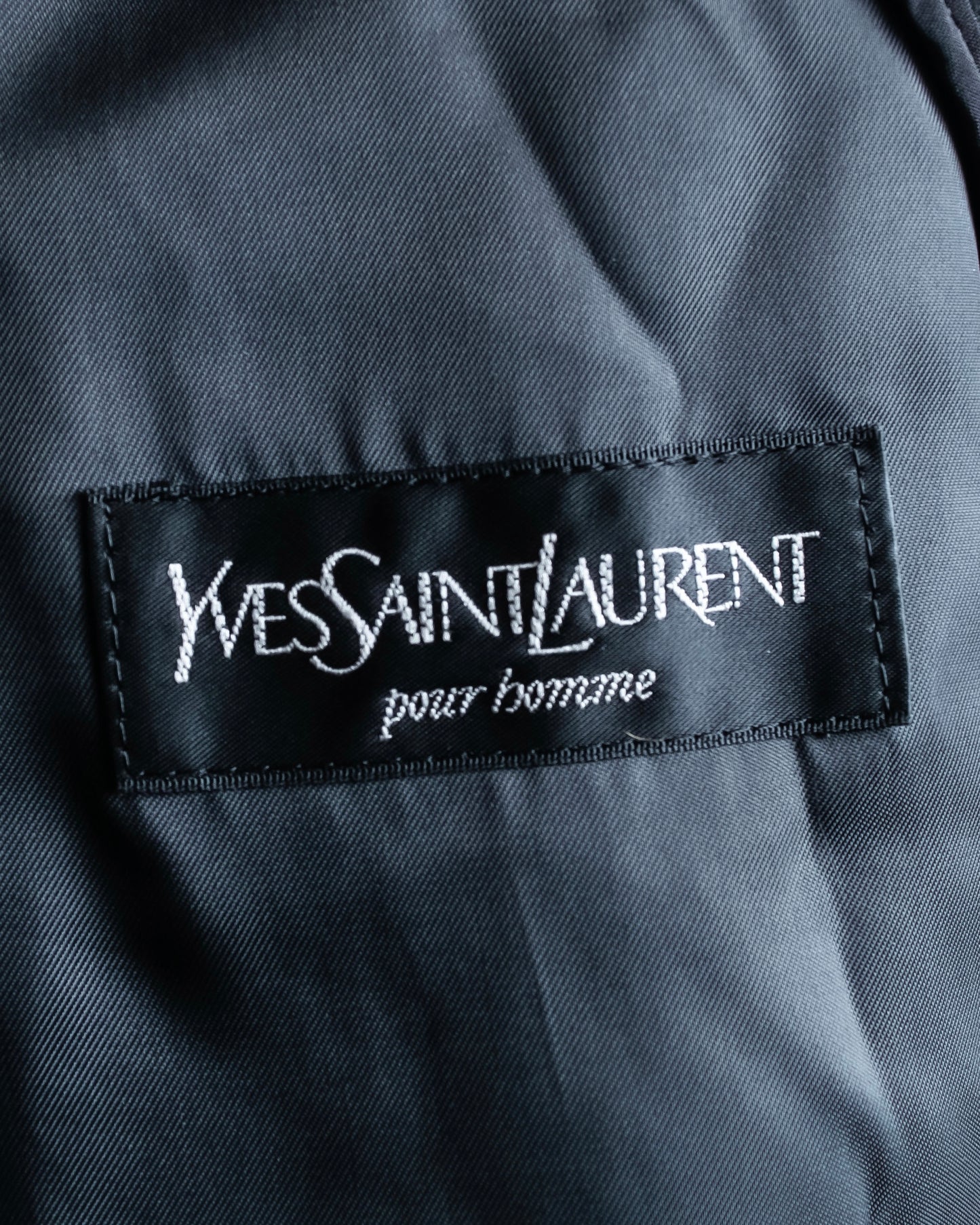 "YVES SAINT LAURENT" Fly front soutien collar mid length coat