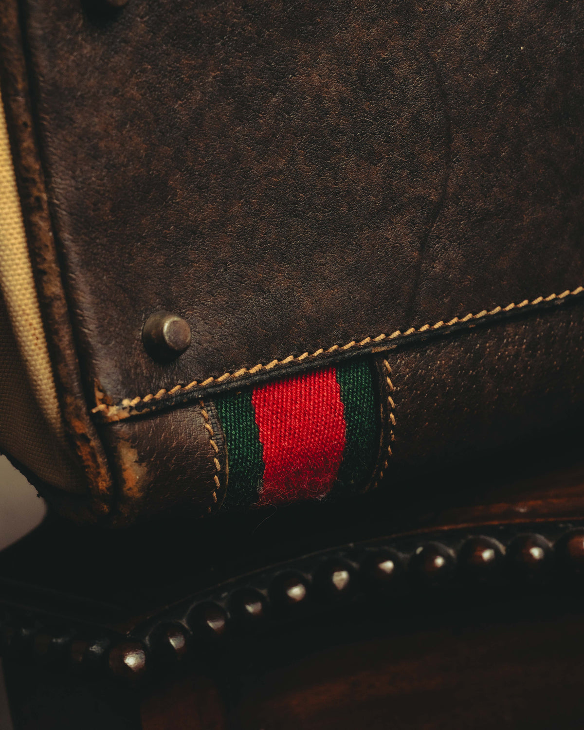 "GUCCI" 70's Iconic web travel shoulder bag