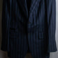 "GUCCI" Notch drop shaped tailored jacket & tapered silhouette slacks stripe set up