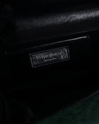 -SPECIAL- "YVES SAINT LAURENT"
00's Tom Ford period stacked ring design horizontal leather bag