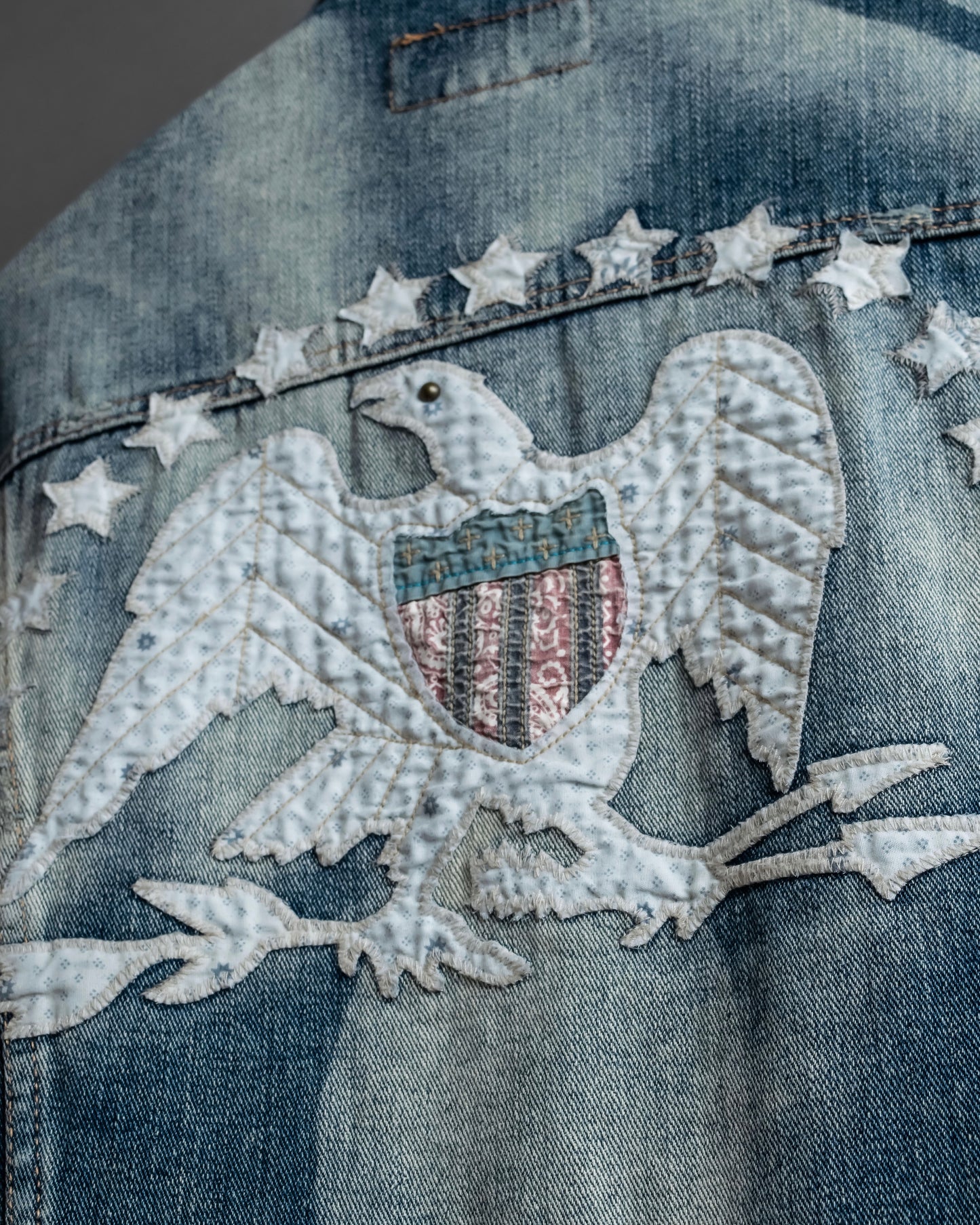 "Ralph Lauren" Eagle & star embroidered design denim jacket