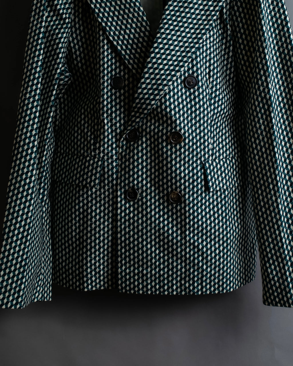 "MARNI" Geometric pattern double-breasted tailored jacket