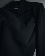 "ANN DEMEULEMEESTER" 90年代-00年代 流体人造丝原羊毛定制夹克