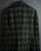 "Christian Dior" Windowpane check tailored jacket