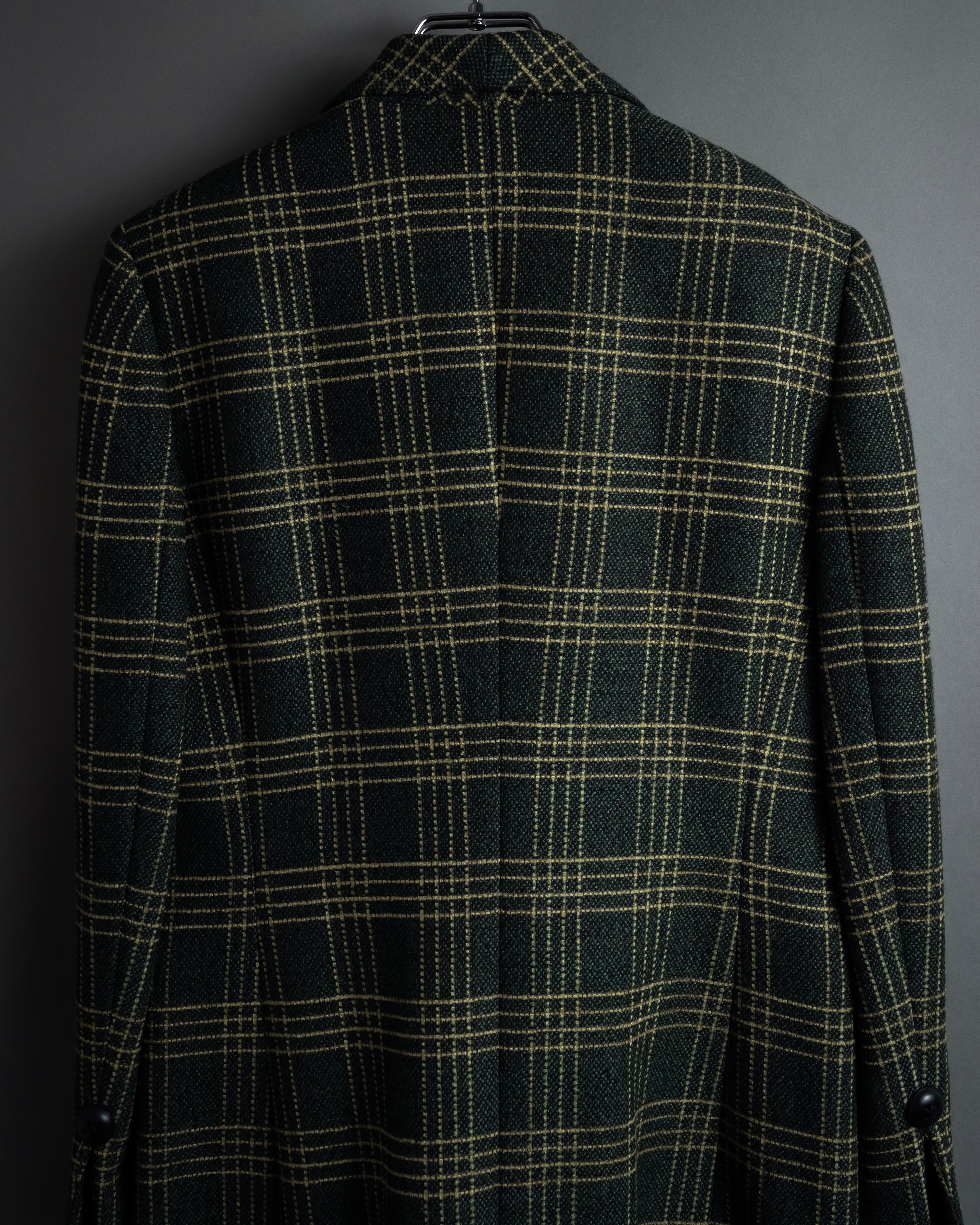 "Christian Dior" Windowpane check tailored jacket