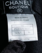 "CHANEL" Back button design flared maxi skirt