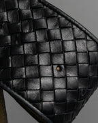 "BOTTEGA VENETA" Intrecciato style wide leather belt