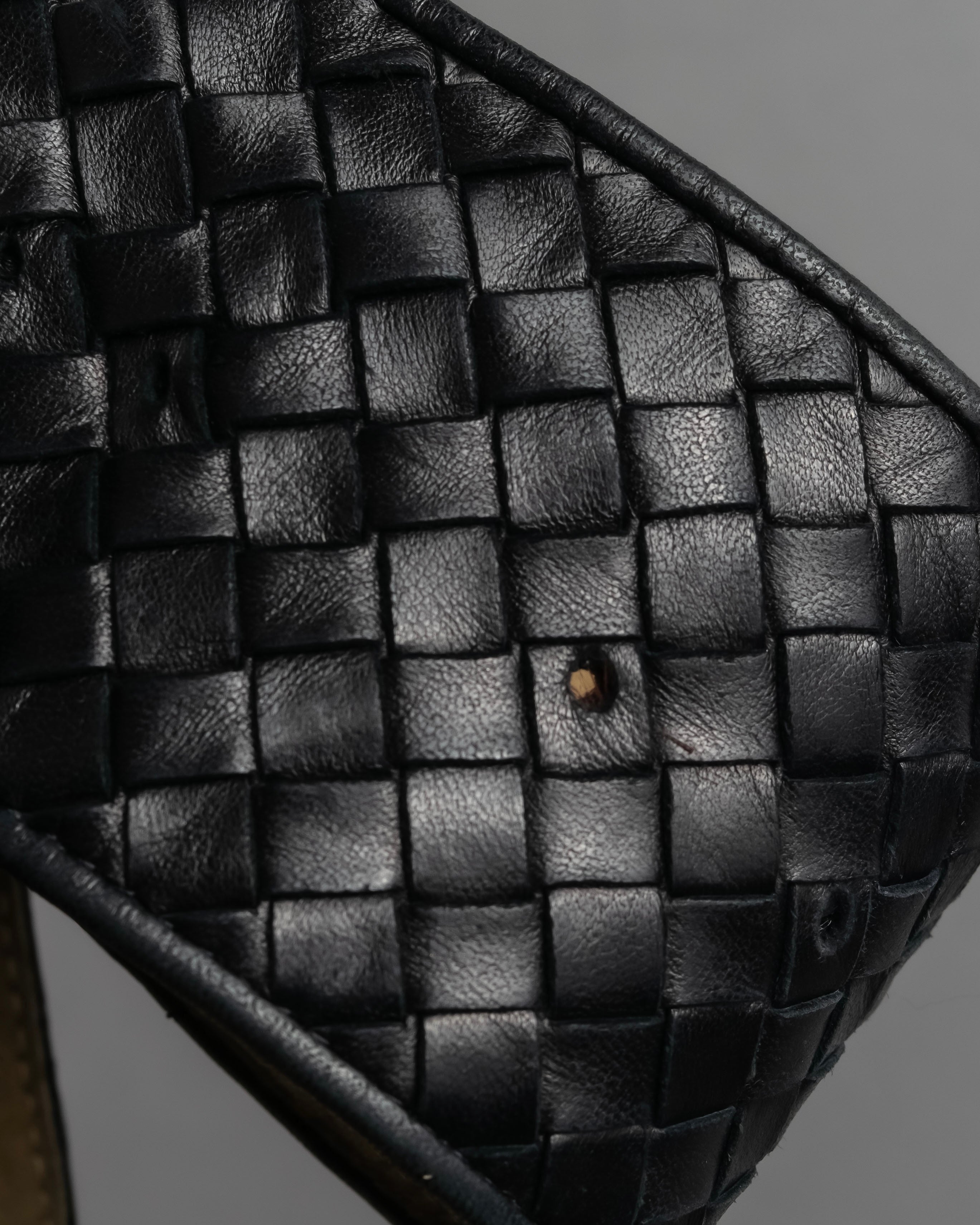 "BOTTEGA VENETA" Intrecciato style wide leather belt