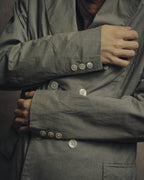 -SPECIAL- "Y's for men" 80's Double breasted houndstooth long jacket