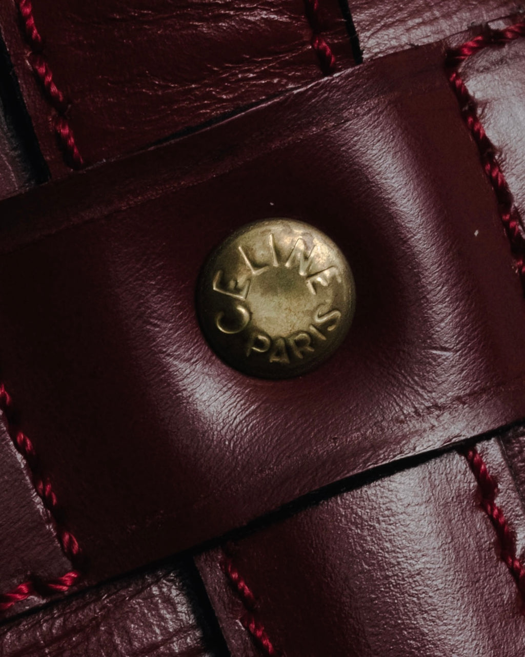 "CELINE" 2019-22 Heritage turn-lock box calf shoulder bag