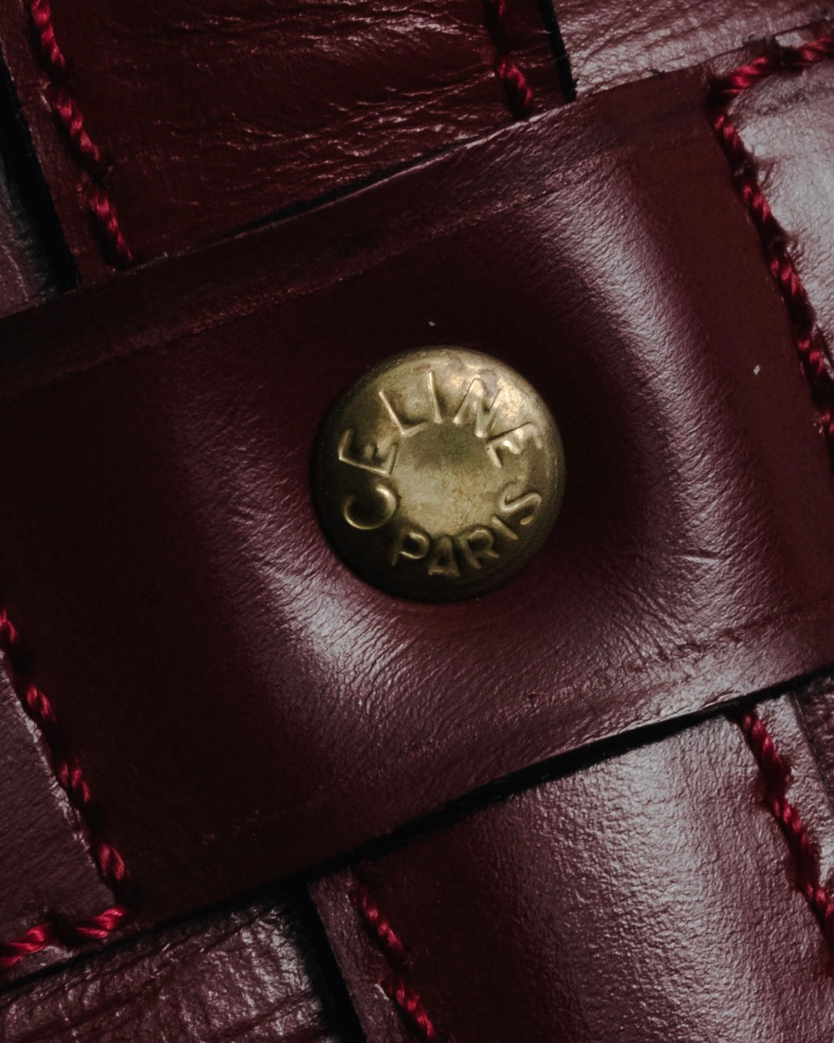 "CELINE" 2019-22 Heritage turn-lock box calf shoulder bag