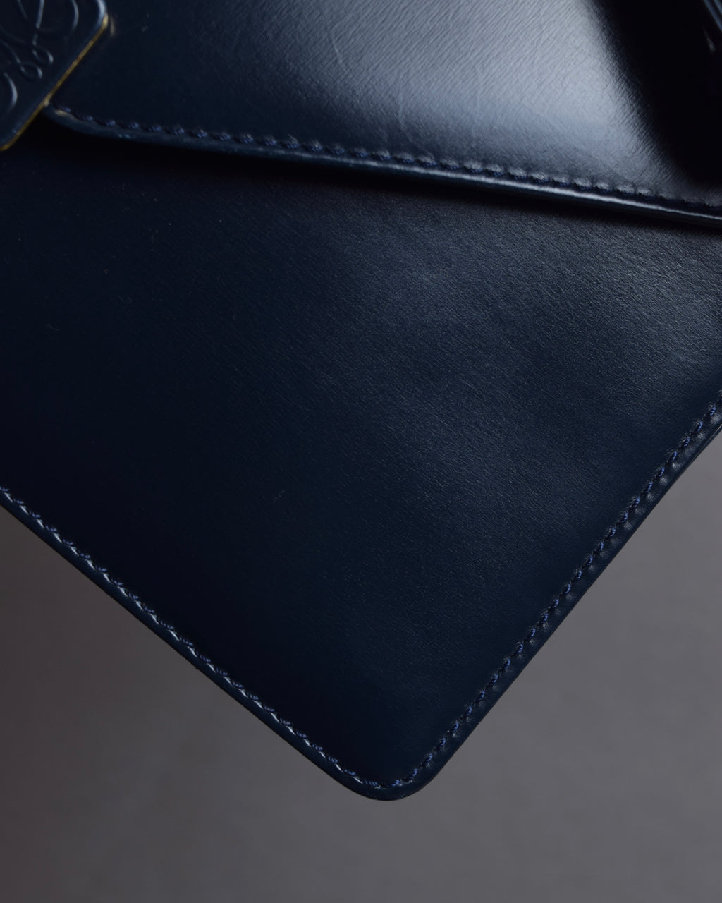 "LOEWE" Anagram logo engraved bicolor leather square bag