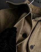"BURBERRY" Selvedge denim trench detail jacket