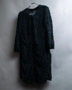 "HERNO" Laser cutwork design structured black dress