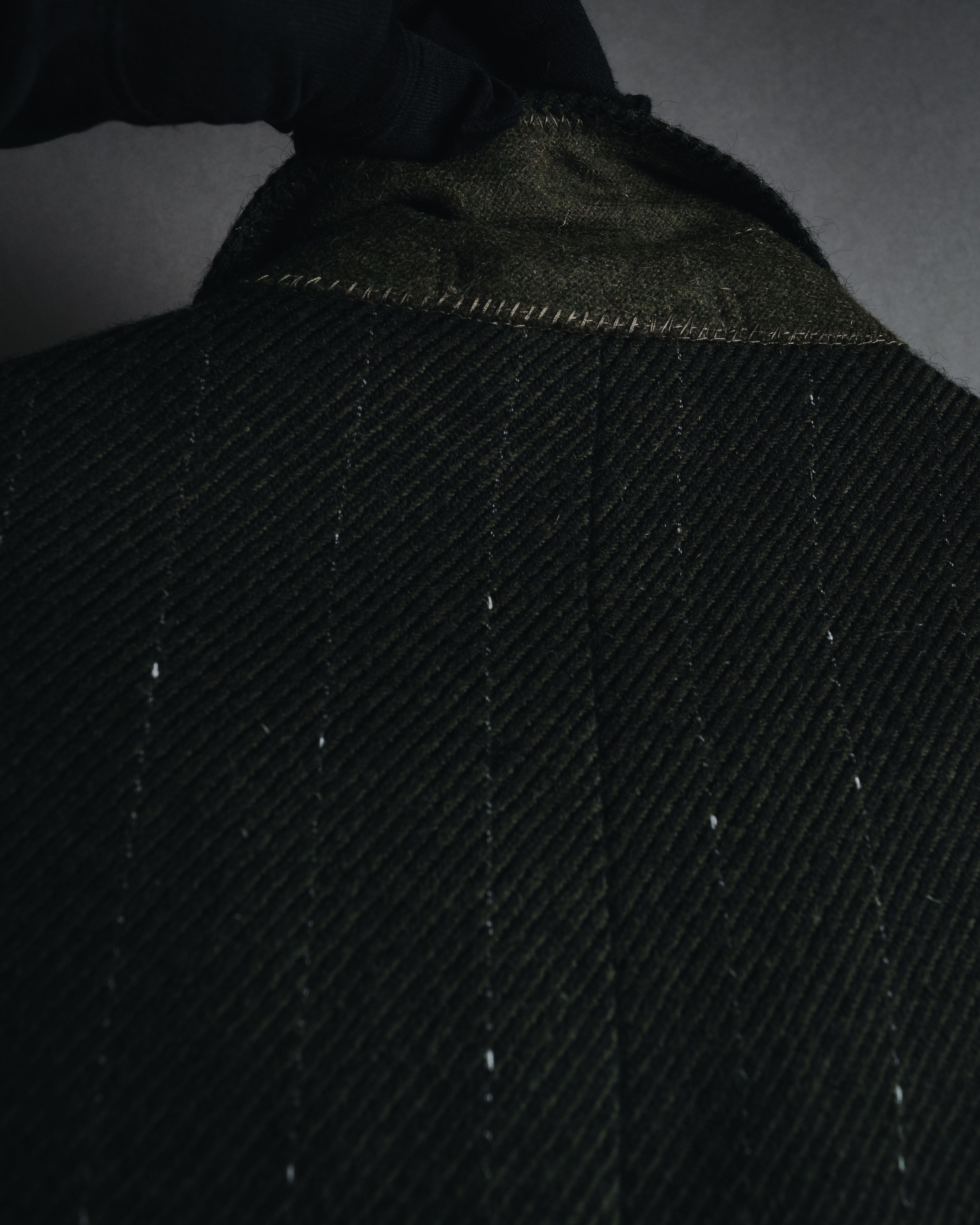 "Yves Saint Laurent diffusion hommes" 80’s-90’s structured glitter pinstripe wool suit set-up