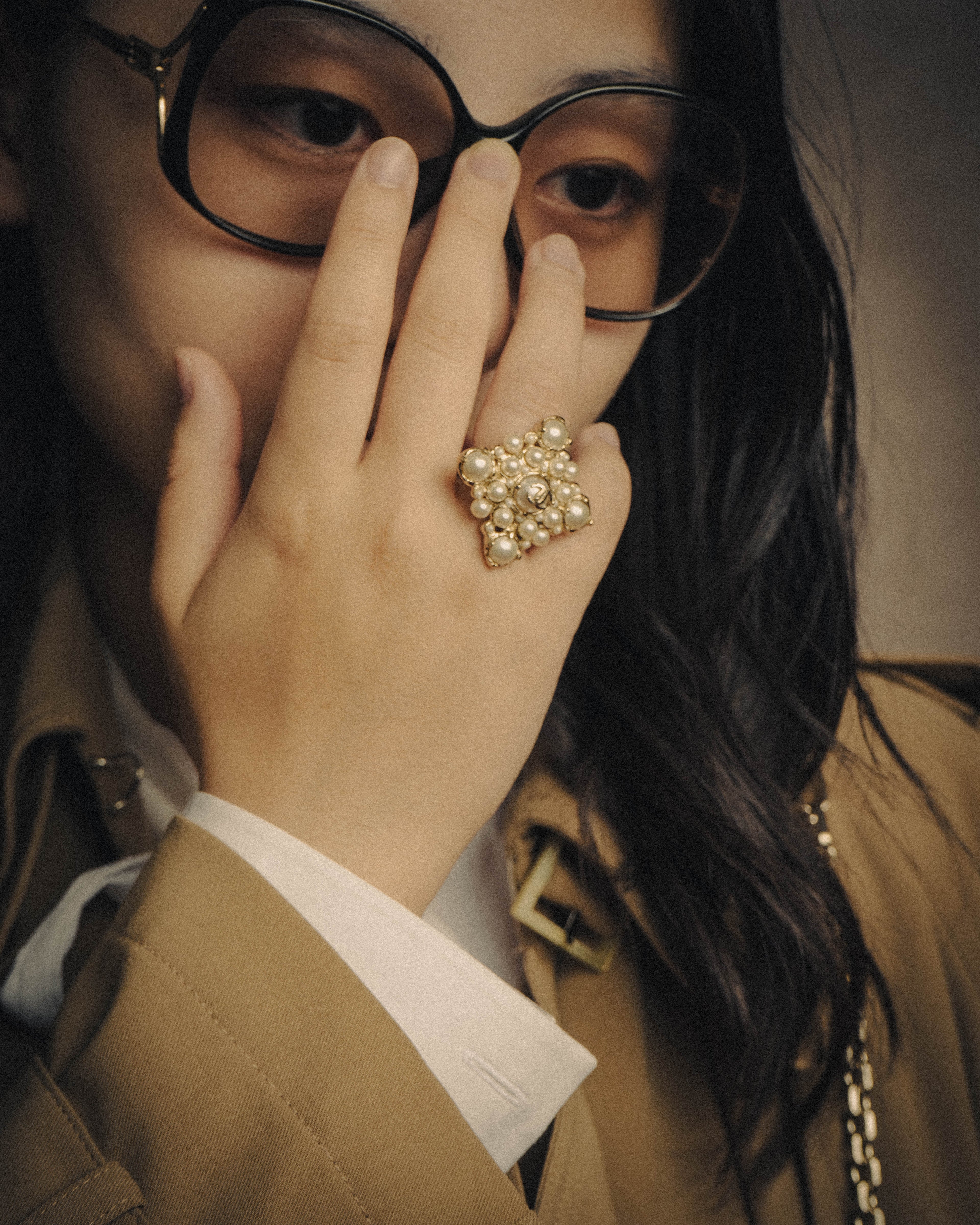 -SPECIAL- “CHANEL” 2013 high summer pearl cc cocktail ring