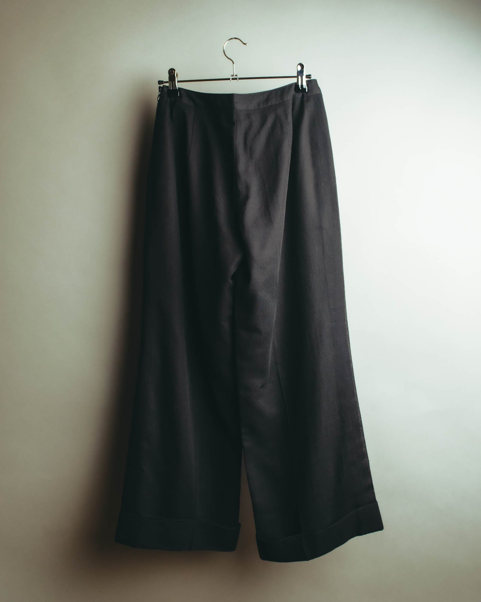 "VALENTINO GARAVANI" 90's-00's Sheer side striped wide trousers