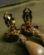 "Yves Saint Laurent" 80's-90's Pearl clip on drop earrings