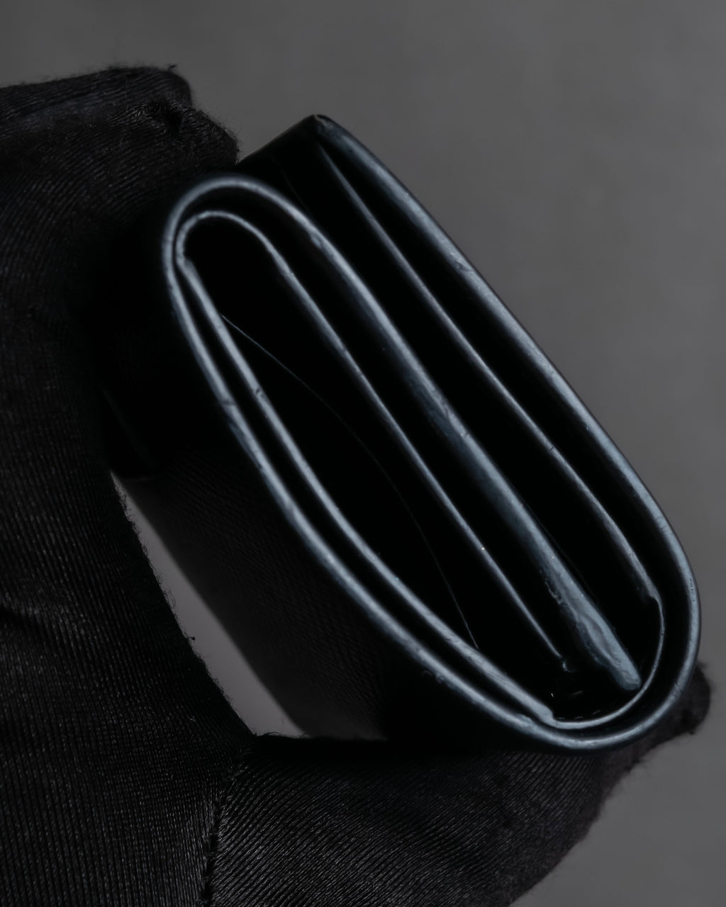 "CELINE" Crossgrain leather tri-fold wallet