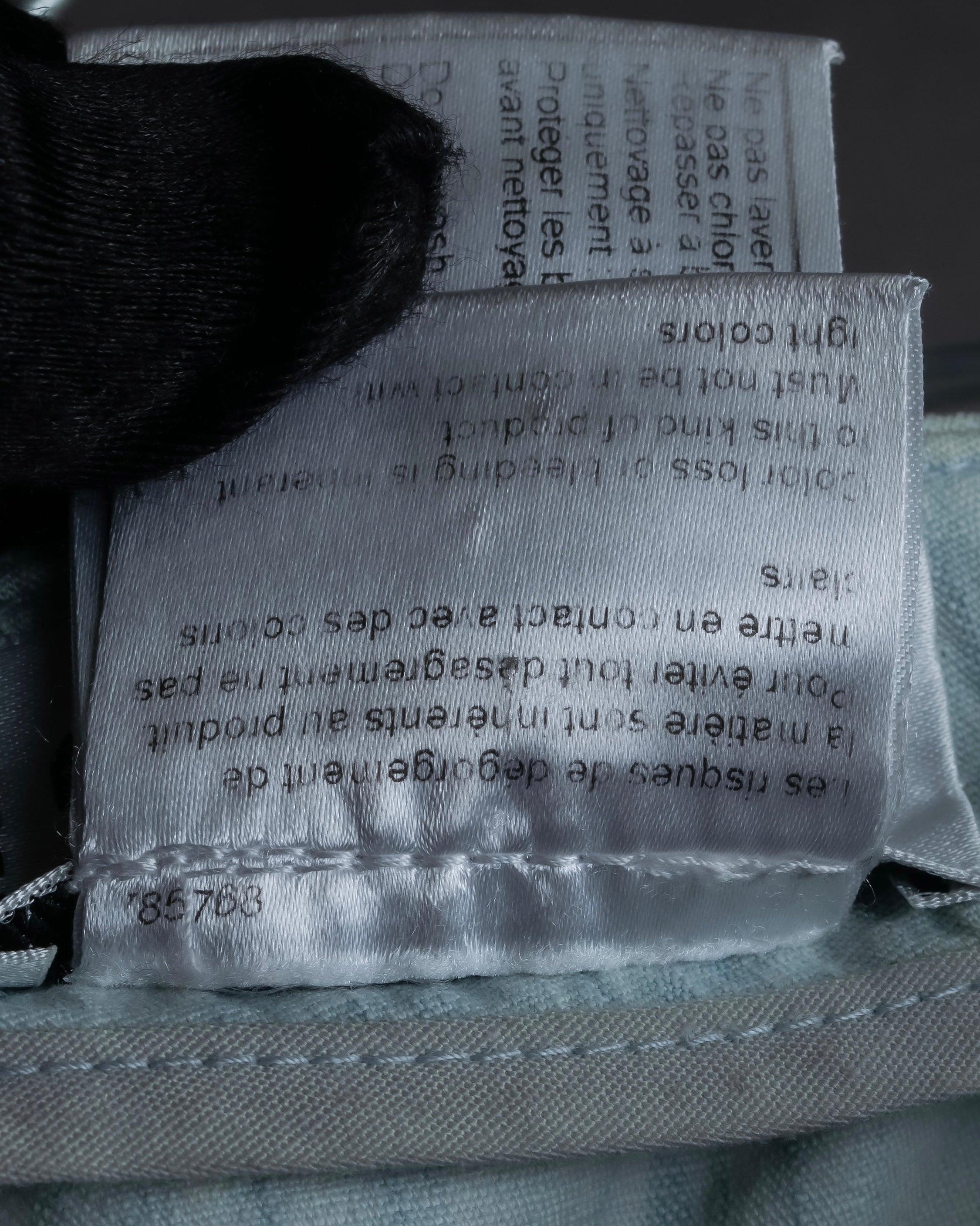 "CHANEL" Coco Mark button detail washed flared denim