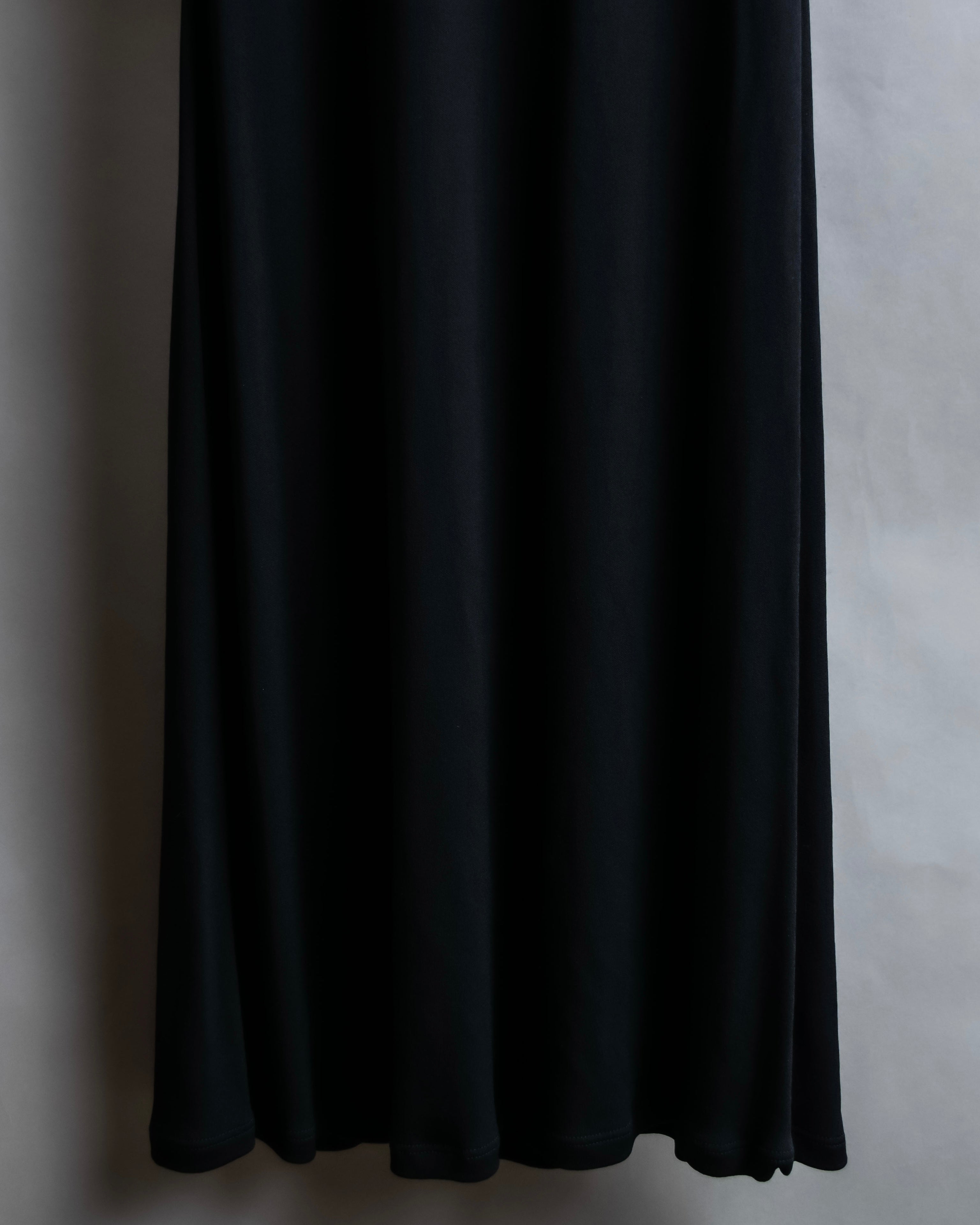 "GIANNI VERSACE" Tassel lace-up design A-line silhouette black dress