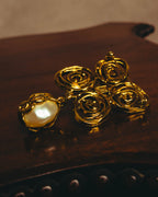 "Yves Saint Laurent" 80's-90's Baroque faux pearl brooch