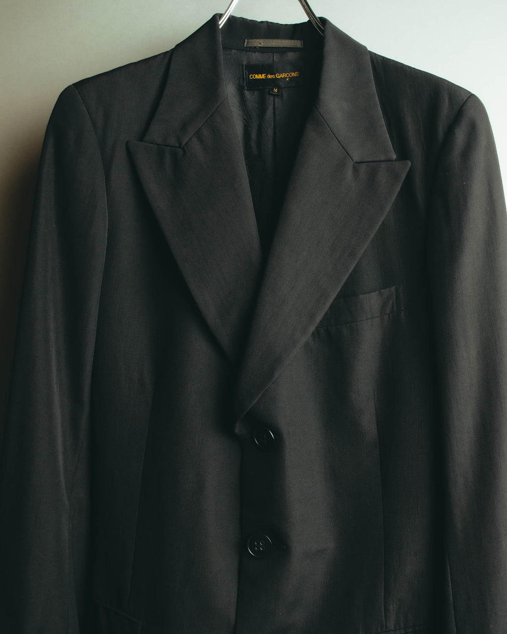 “COMME des GARCONS” 90’s black tailored long coat