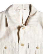 Dolcis/ Linen Blended Oversized Safari Jacket White