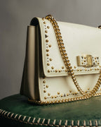 -SPECIAL- “Salvatore Ferragamo” 2015-2017 Vara studded chain shoulder bag