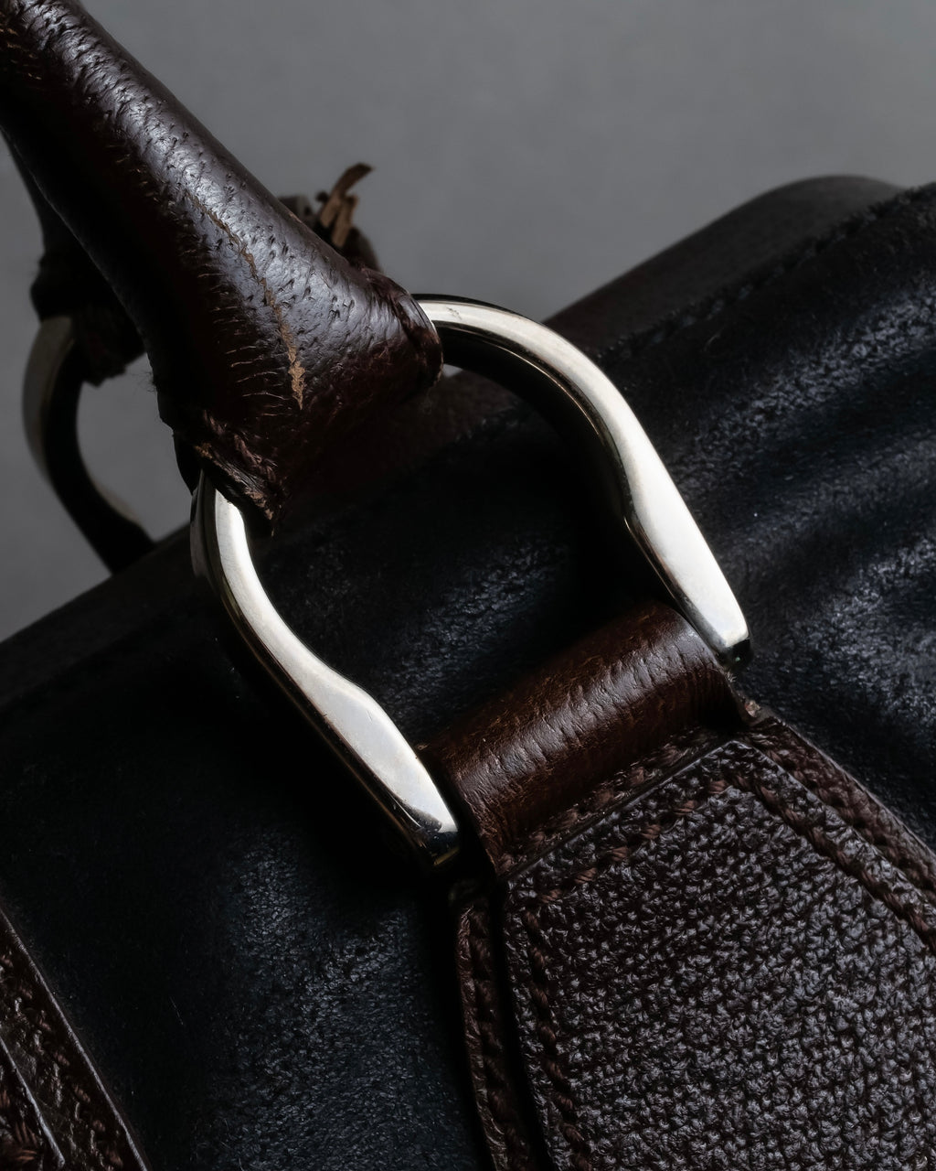 "BALENCIAGA" Circle lock design leather doctor bag