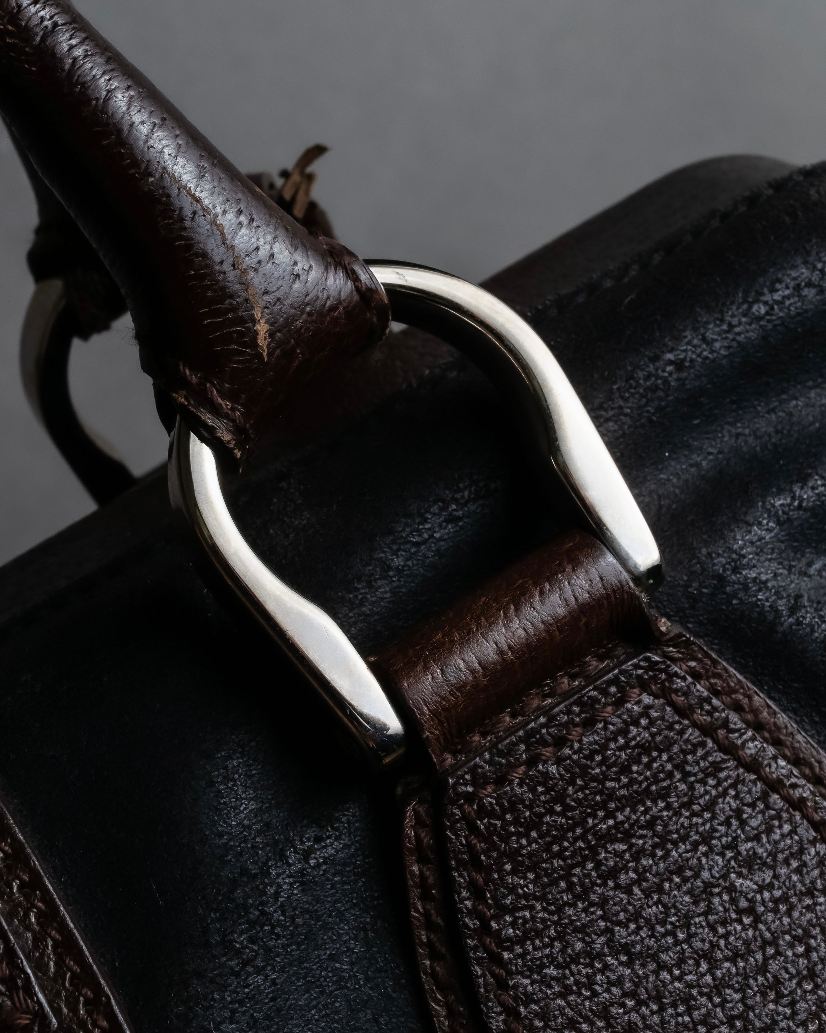 "BALENCIAGA" Circle lock design leather doctor bag