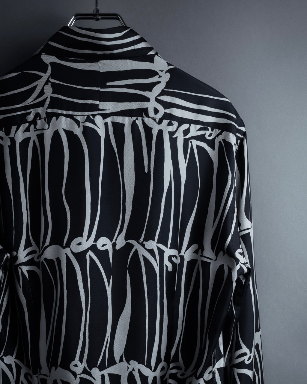 "GUCCI" Handwritten calligraphy pattern silk shirt