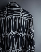 "GUCCI" Handwritten calligraphy pattern silk shirt