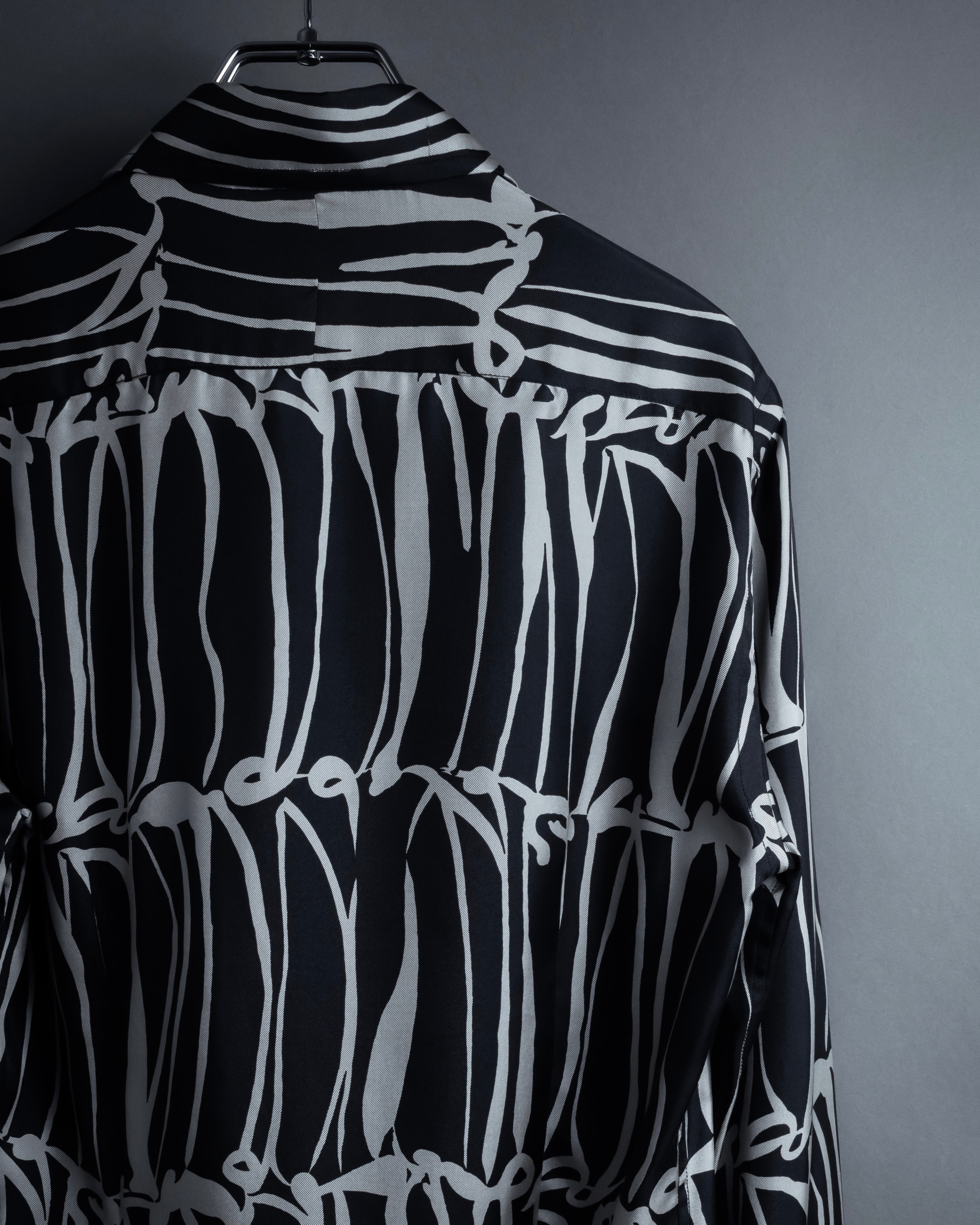 "GUCCI" Handwritten calligraphy pattern silk shirt