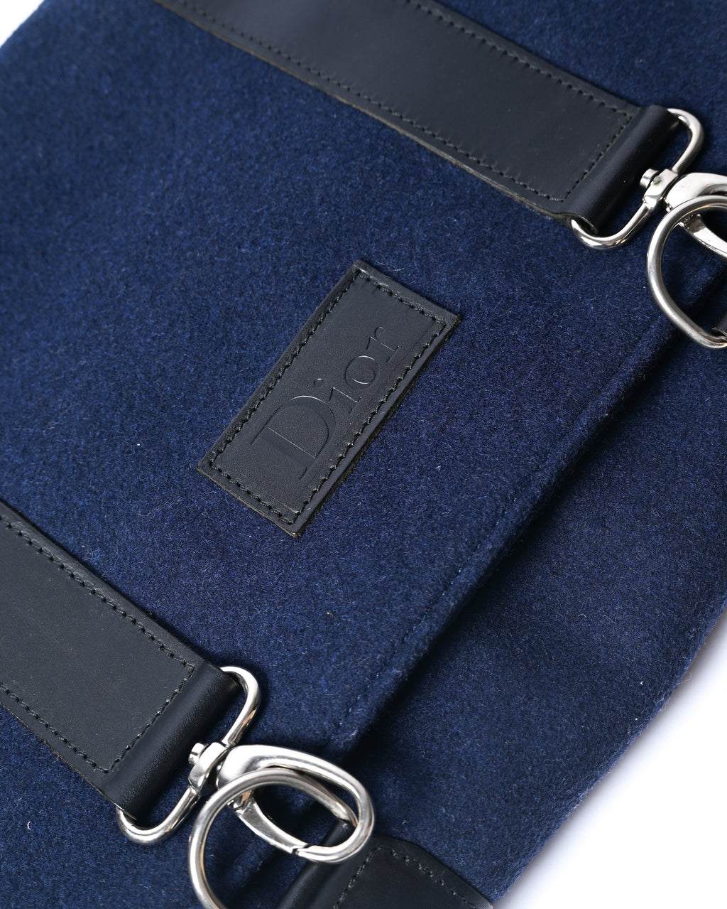 Christian Dior/ Felt Travel Organizer Clutch Bag Navy