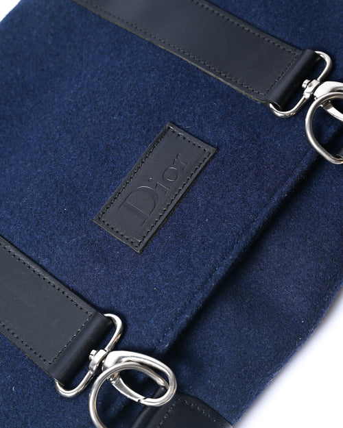 Christian Dior/ Felt Travel Organizer Clutch Bag Navy