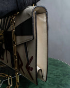 "GUCCI" 18SS Tiger head motif chain shoulder 2way bag