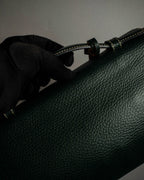 "E. MARINELLA Sottobraccio" Slide closure design 2way leather bag