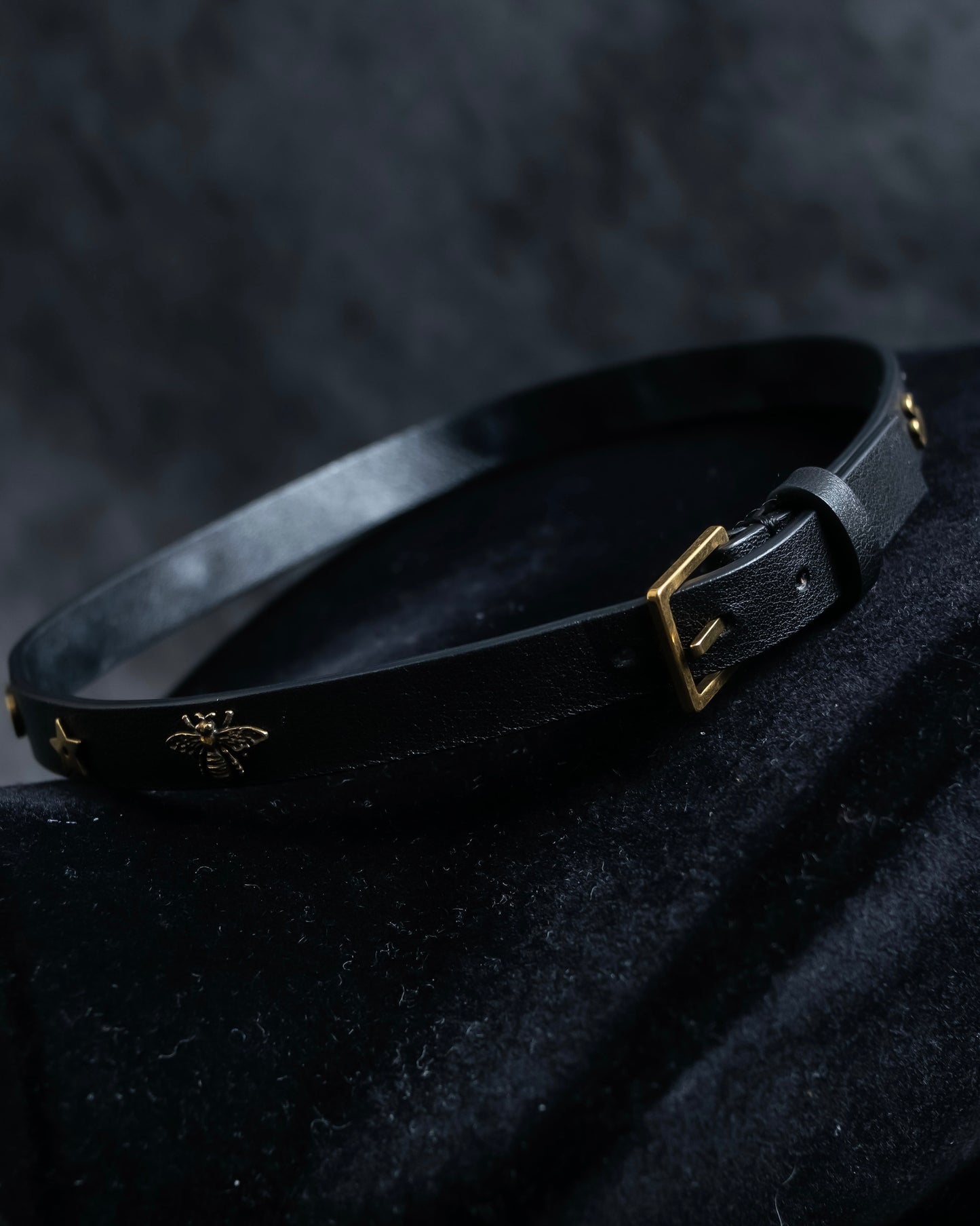 "Christian Dior" Mystical motif leather bracelet