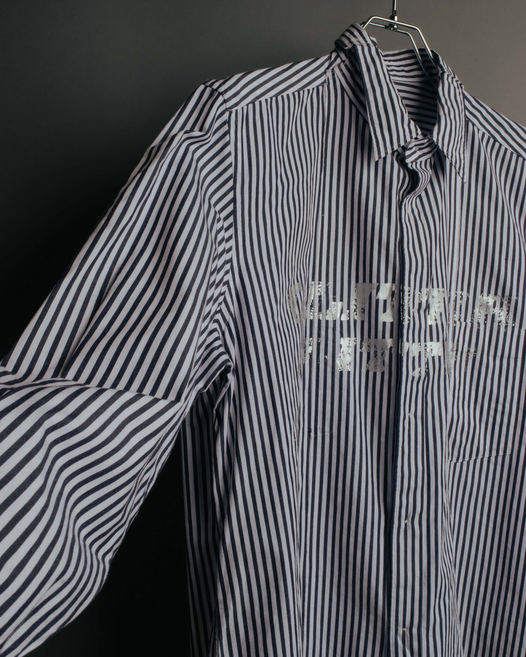 "COMME des GARCONS HOMME" 00's Graphic striped long sleeve shirt