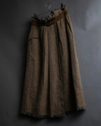 "HERMES" Gaultier period fringe design wrap skirt